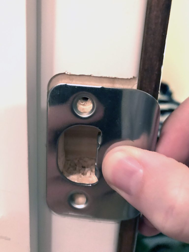 installing a door strike plate