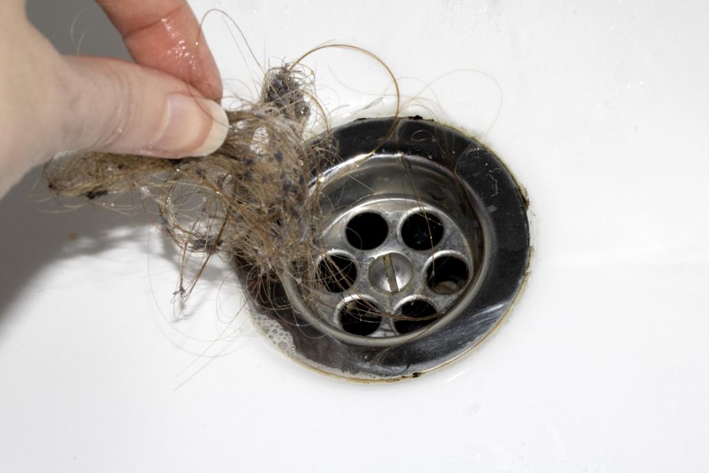hair clogging drain