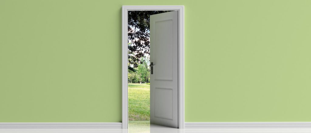 open the door