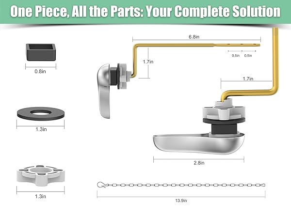 learning about the parts of a toilet handle