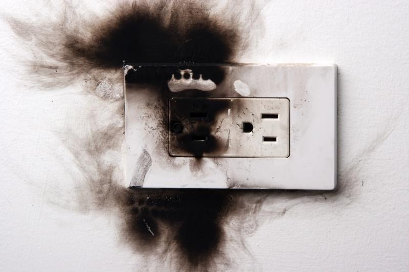 outlet has burning smell