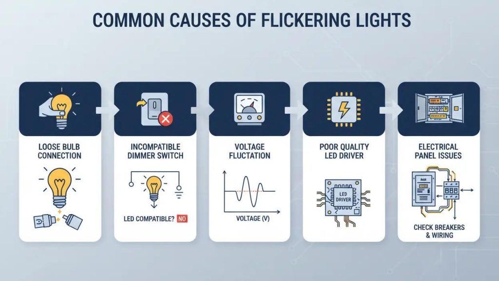 common causes of flickering lights