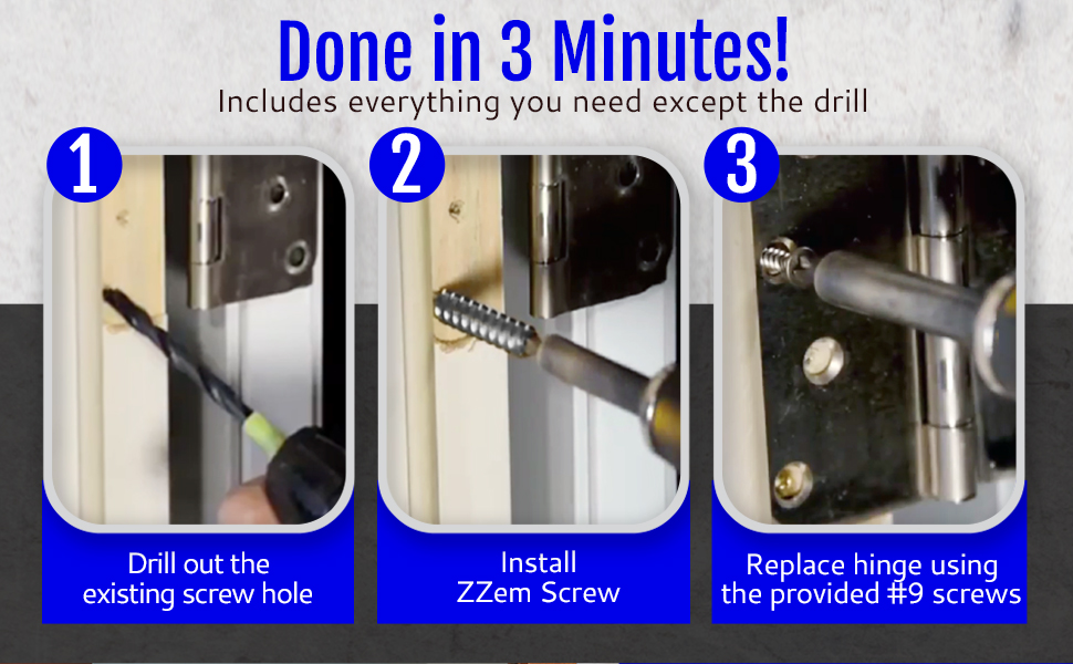 installing screws in a door