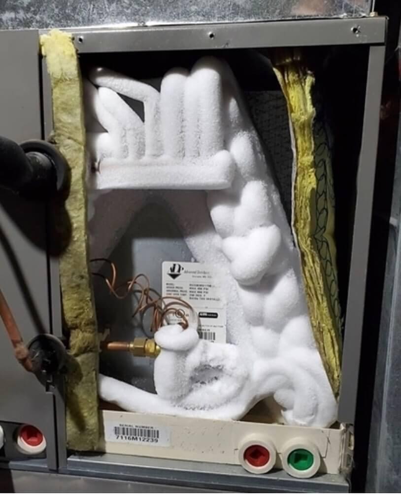 ac coils are frozen