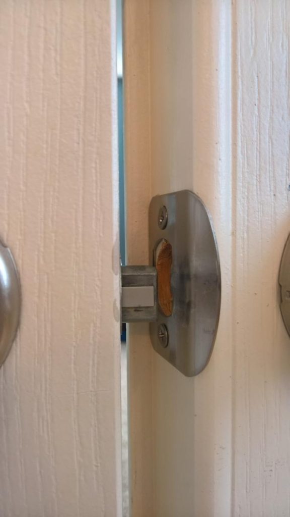 latch does not line up with strike plate
