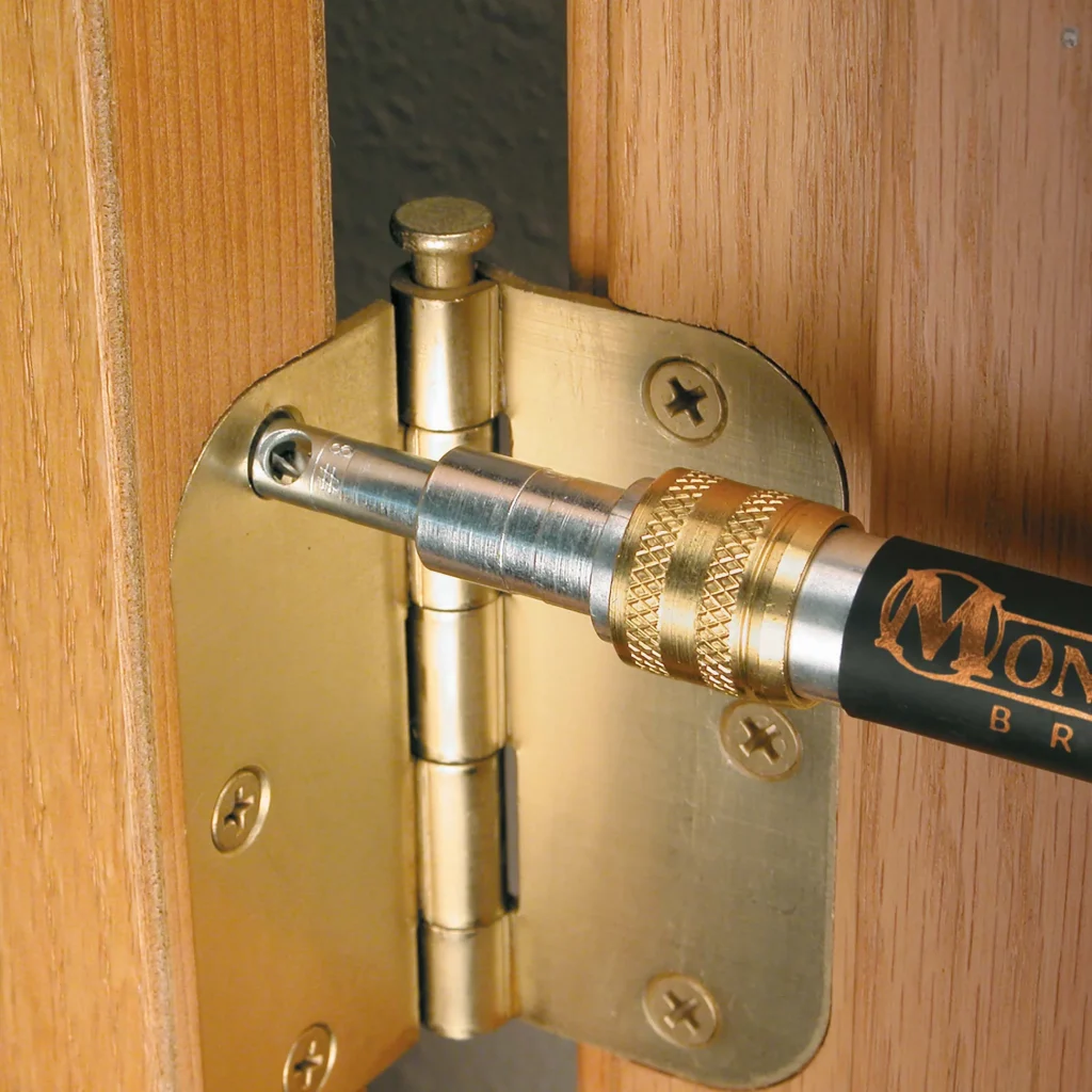 tighten the screws on the door hinge