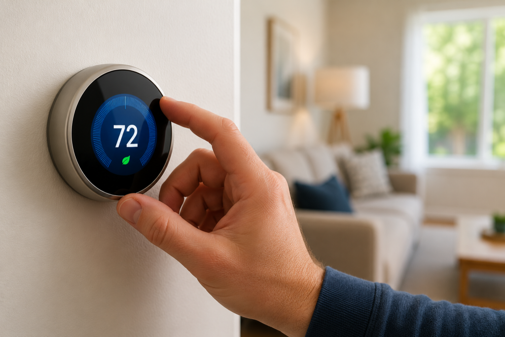 Adjusting smart thermostat settings for summer HVAC efficiency