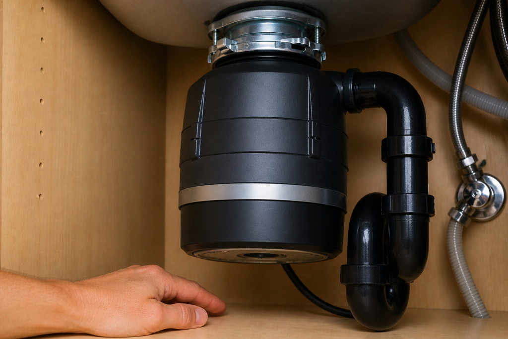 garbage disposal unit under sink resting to allow motor to cool down after overheating