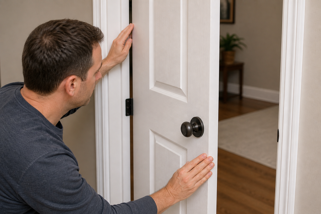 how to fix a door that sticks when closing