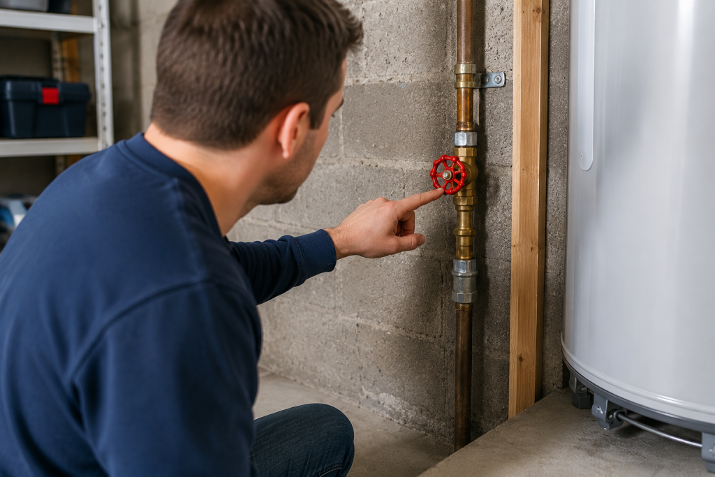 Locating the main water shut-off valve in a residential home