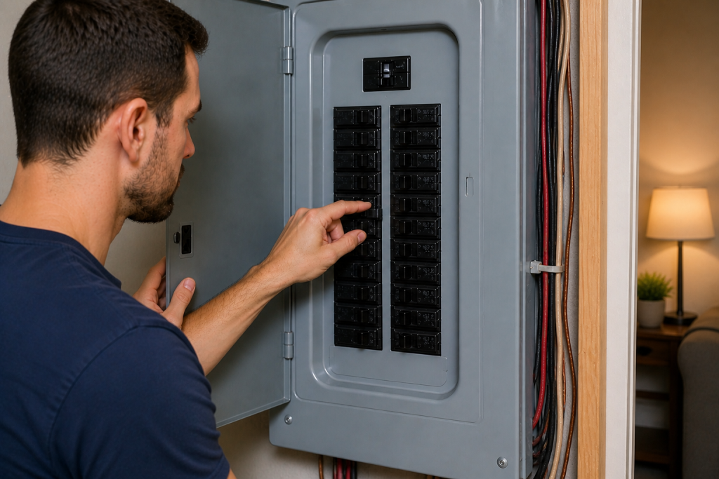 Testing and monitoring circuit breaker after reset to ensure stable electrical operation