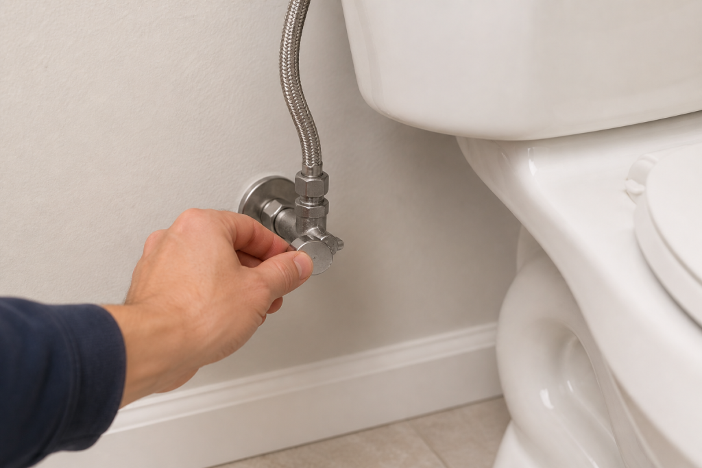 shutting off water supply valve to fix running toilet